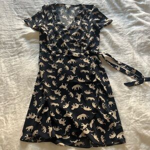 J. Crew Short Sleeve Wrap Dress
